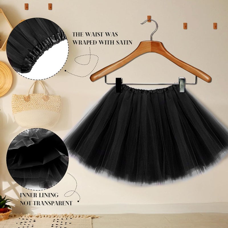 Lainlight Store Tutus for Women, Adult Tutu Skirts for Women 4 Layered Classic Elastic Tulle Tutu Skirts Party Festival Running - Image 2